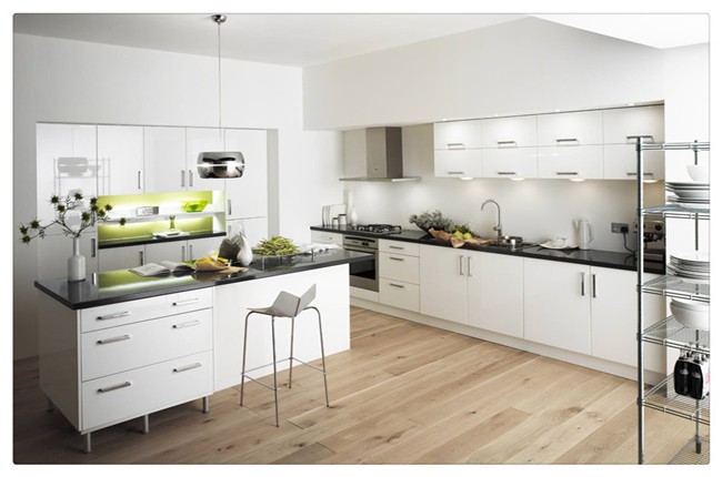 Modern White High Gloss Acrylic Finish Kitchen Cabinet Design - China  Manufacturer & Supplier