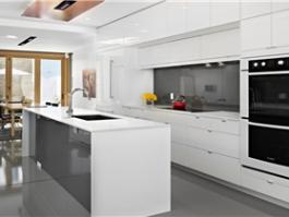 Custom 3d Design Solid Wood Modular Kitchen Cabinets PR-L27