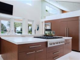 Modern white solid wood custom cabinets new kitchen cabinet design PR-L26