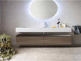 lacquar finish bathroom cabinet  