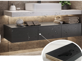 lacquar finish bathroom cabinet  