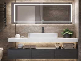 lacquar finish bathroom cabinet 