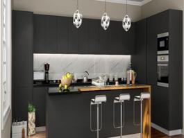 Matt Lacquer Finish Kitchen Cabinet PR-F069