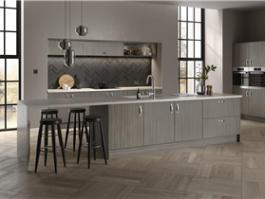 Minimalist Blue Film Kitchen Cabinets PR-CLC74