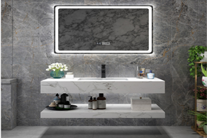 Manufactures Custom Cheap  Diamond Vanity Small Vanity Sink Makeup Vanity With Lighted Mirror