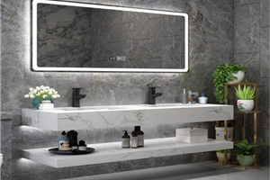 China Most Popular Bathroom Vanity 48 Inch Vanity Set Dressing Table Makeup Bathroom Vanities Modern Double Sink