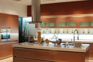 Handlesless Design tip on openstyle matte grey mdf lacquer kitchen cabinet--PR-BK069