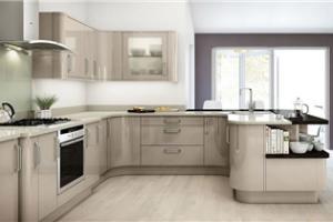 Grey Color Kitchen Cabinets White Lacquer Kitchen Cabinets Pre Assembled Kitchen Cabinets Pr-L193