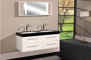 Custom High End  bathroom vanity hard wood wall vanity mirror bling makeup vanity with drawers