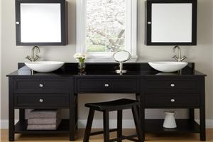 Customized design vanities oval modern srtistic bathroom vanity vanity desk with lighted mirror