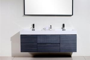 Wooden wall mount bathroom cabinet solid wood bathroom vanity cabine--PR-BK146
