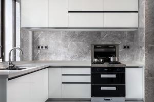 Wooden Melamine L Shaped Modern Kitchen Cabinets Set modern kitchen cabinet-PR-BK222