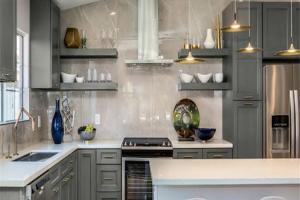 kitchen cabinet luxury with island table table uv lacquer finish prm0802-4